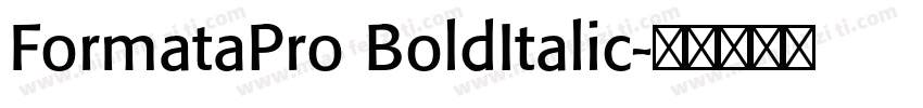 FormataPro BoldItalic字体转换